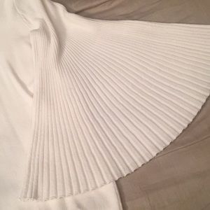 Ann Taylor Pleated Bell Sleeve Knit Top
